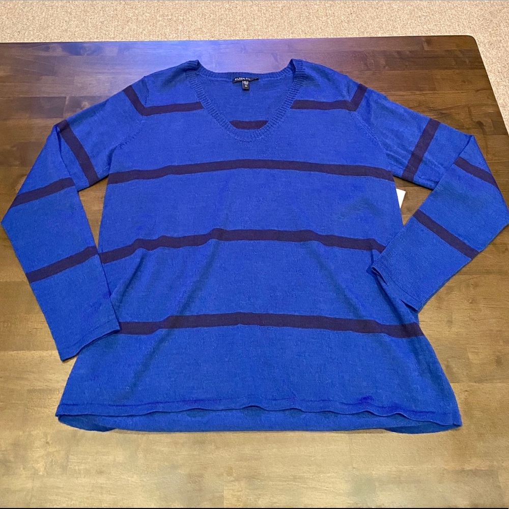 Eileen Fisher 100% Merino Wool V Neck Sweater